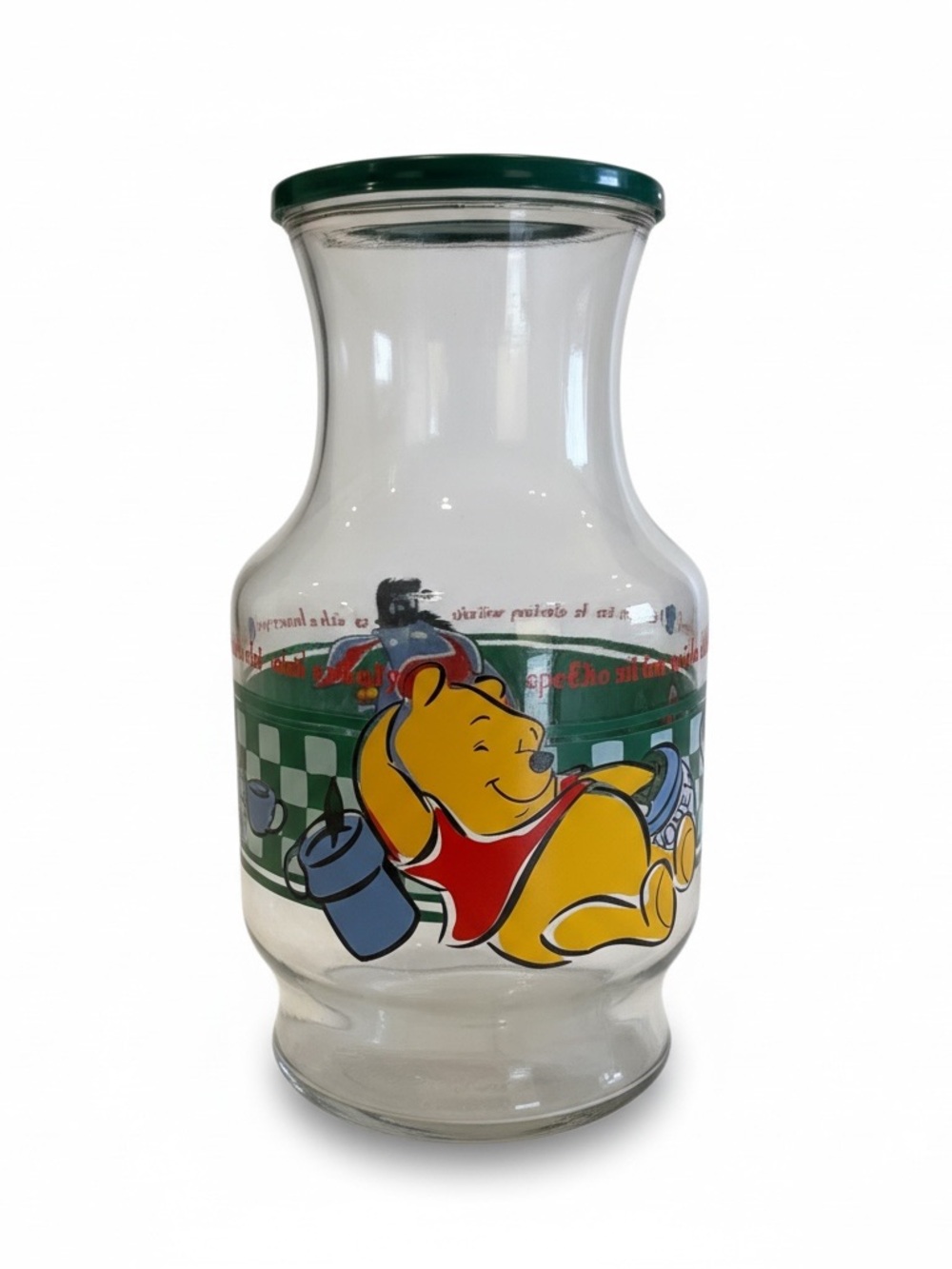 Winnie the Pooh Glass Juice Pitcher - Anchor Hocking - Picture 2 of 7